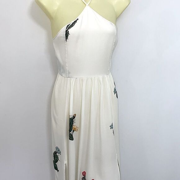 WildFox Dress Maxi”Cactus Flower “ Rayon 16” Slit sides NWOT Sz Small - Picture 3 of 11